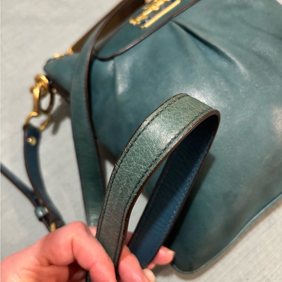 Coach Dark Teal 41980 Leather Crossbody Bag - Picture 7 of 13